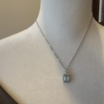 Sterling Silver blue crystal necklace - Image 4