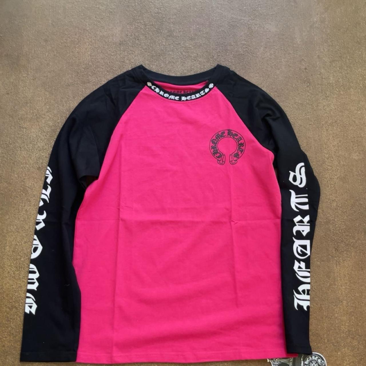 P0 Chrome Hearts Men's Pink and Black Shirt - Image 1