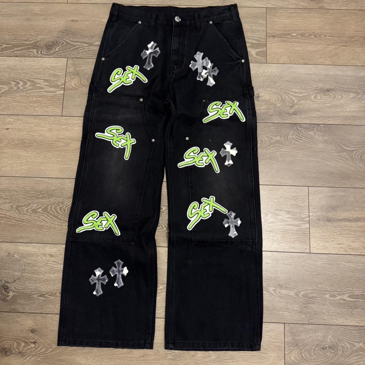 P0 Chrome Hearts Men's Black Jeans - Image 1