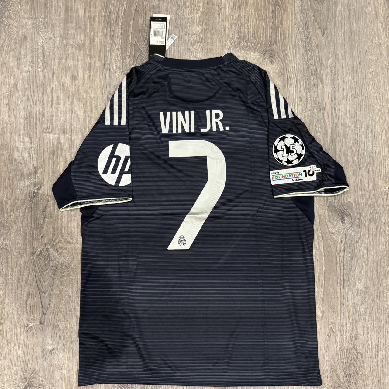 P0 Adidas Men's Navy and Blue Shirt - Image 1