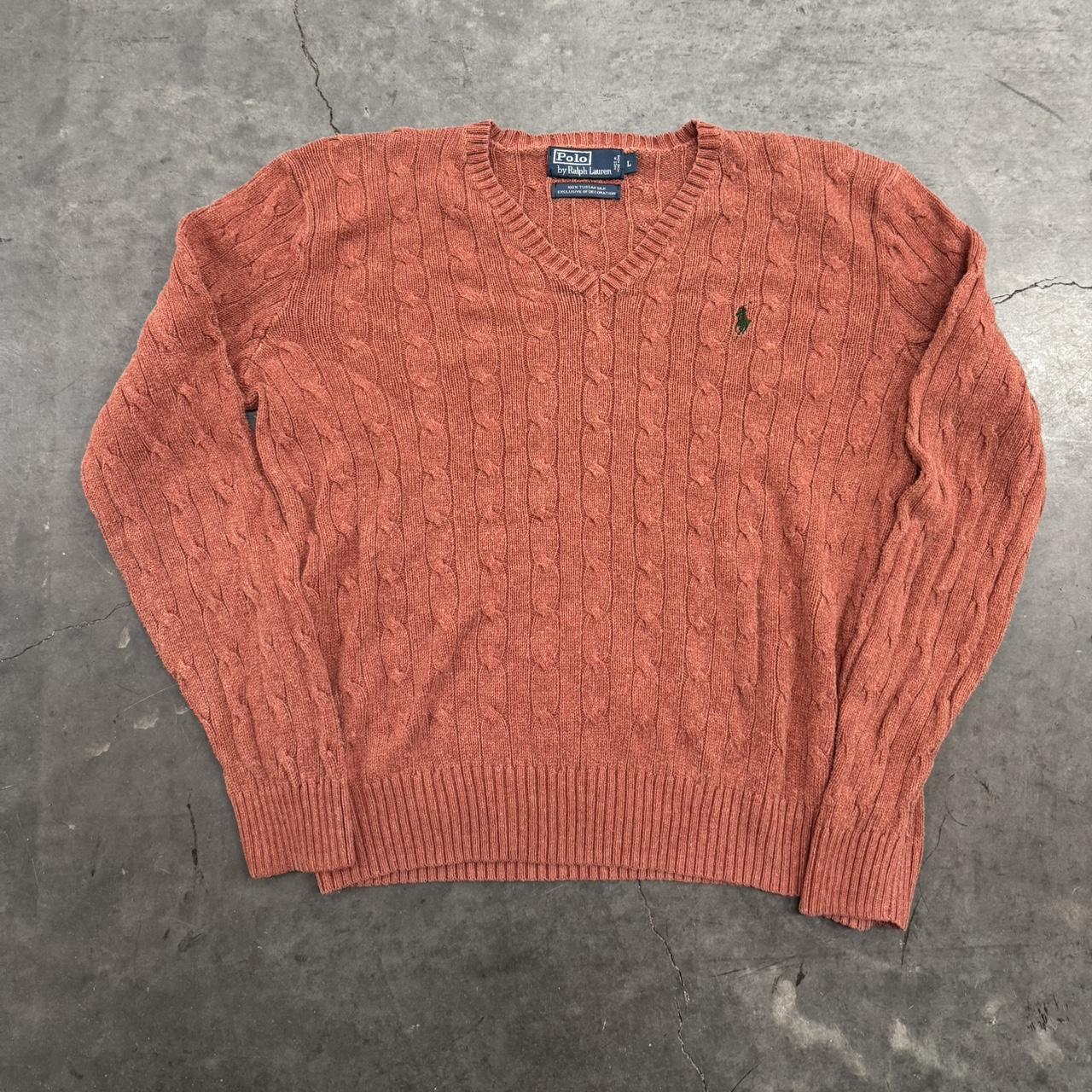 P0 Polo Ralph Lauren Men's Orange Jumper - Image 1